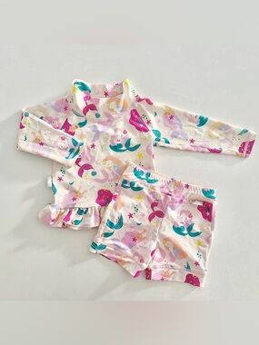 Jan & Jul Mermaid Rash Guard Swim Set | 6–12 Months